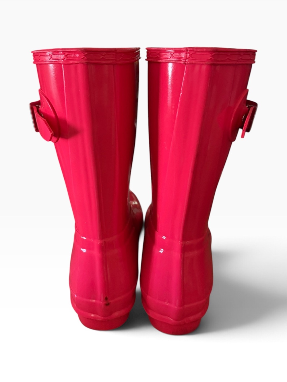 Hunter Women's Original Vibrant Pink Short Gloss Rain Boots, size US 9/UK 7 - Picture 3 of 9
